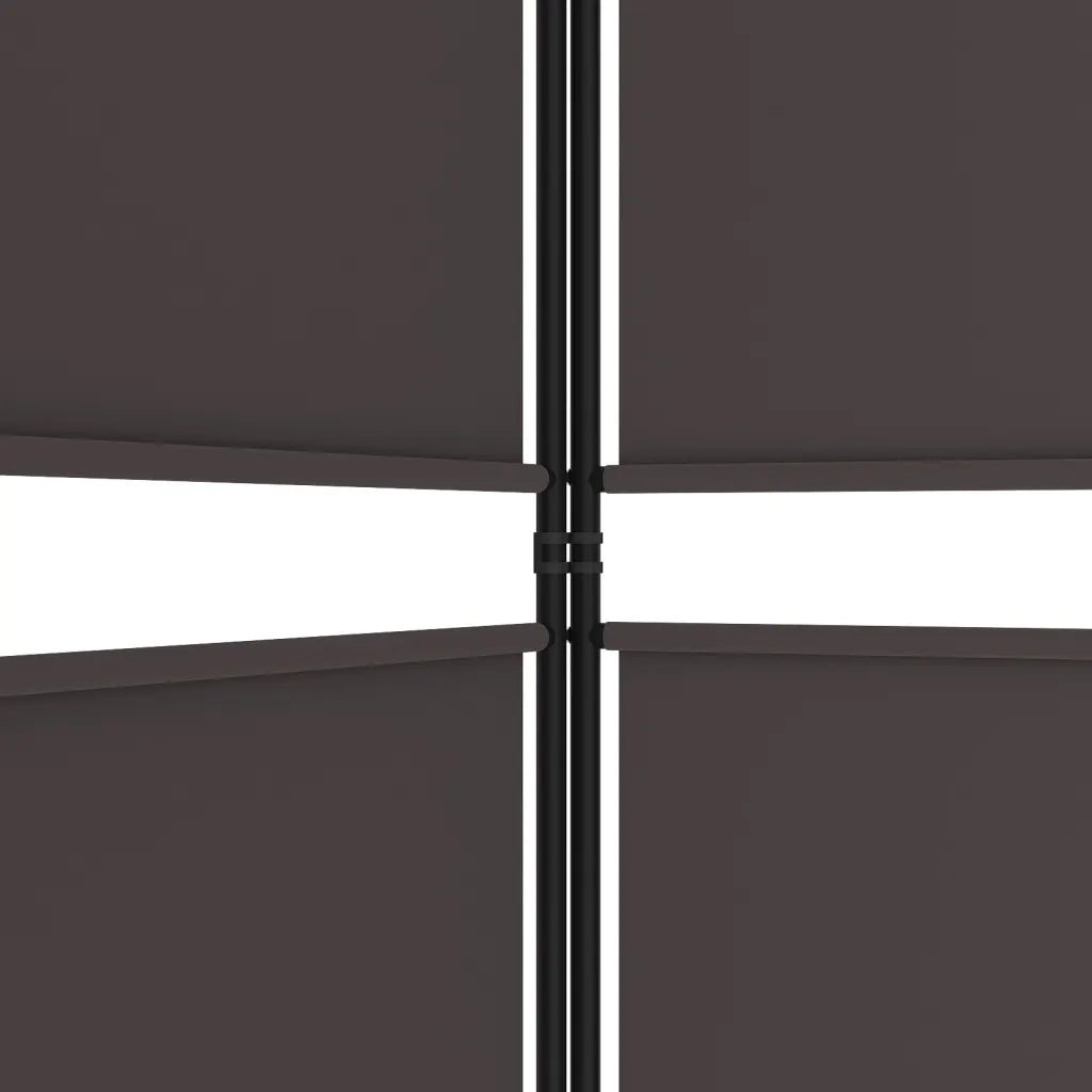 Divisorio a 5 Pannelli Marrone 250x220 cm in Tessuto 350251