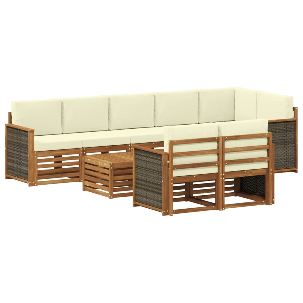 Set divani Legno di Acacia Massello 3384526