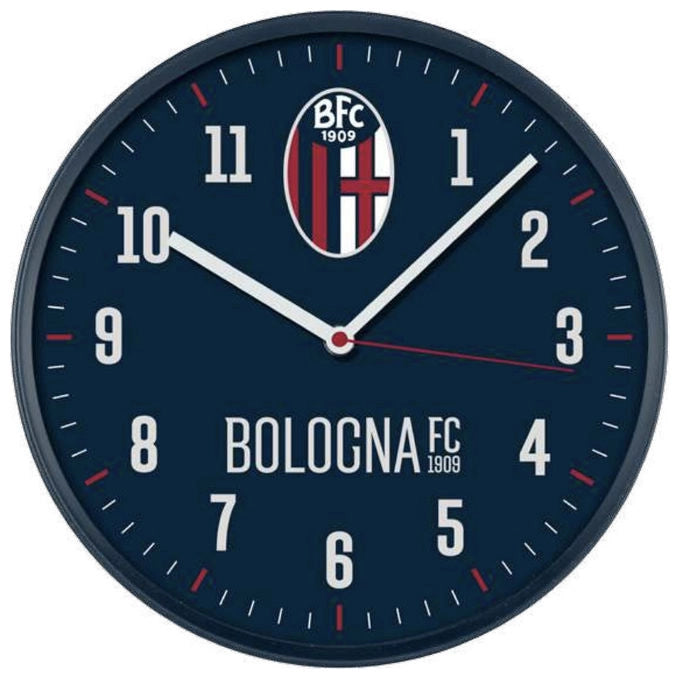 Lowell, Orologio da Parete e Tavolo, Blu Scuro, Design Bologna FC, Ø 30 cm