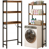 Scaffale bagno sopra WC lavatrice loft industriale ripiani 165 cm