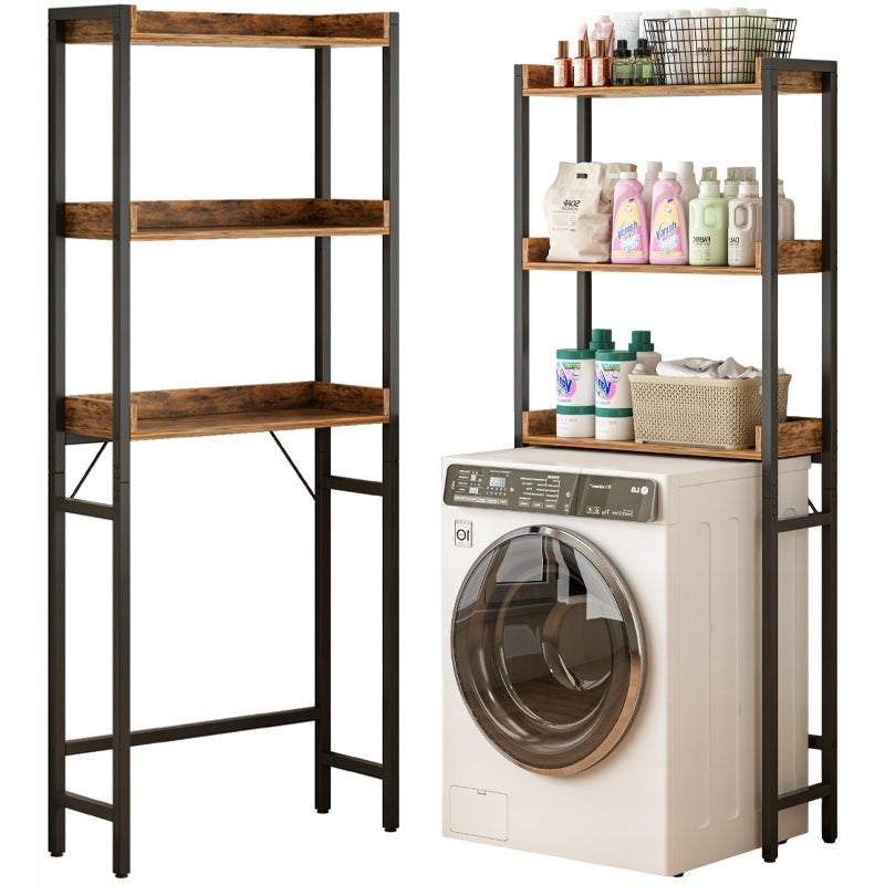 Scaffale bagno sopra WC lavatrice loft industriale ripiani 165 cm