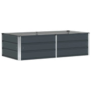 Fioriera moderna dal design industriale 160 x 80 x 45 cm per uso interno ed esterno in acciaio antracite 02_0059225