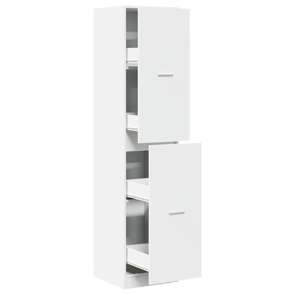 Mobiletto da farmacia bianco di grande capacità 40 x 41 x 174,5 cm in legno composito bianco 02_0055667