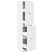Mobiletto da farmacia bianco di grande capacità 40 x 41 x 174,5 cm in legno composito bianco 02_0055667