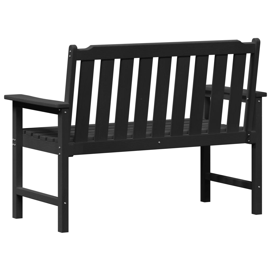 Panchina Nera 120 cm HDPE
