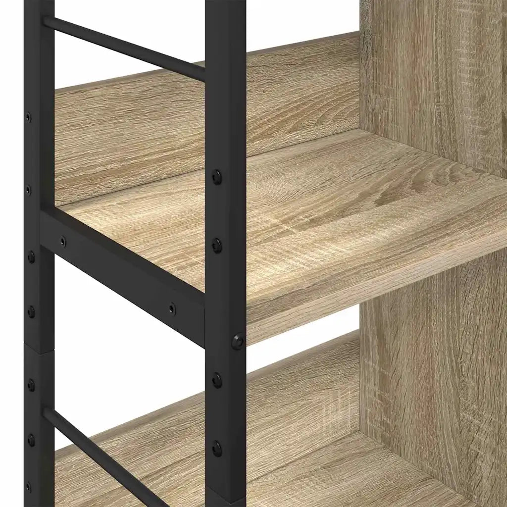 Libreria-Scaffale per Libri-Mobile di Stoccaggio Rovere Sonoma 82 x 32 x 112 cm Legno multistrato