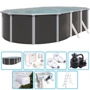 Piscina Fuori Terra Steeldesign - 6,10 X 3,65 X H.1,32 M - Kit Base