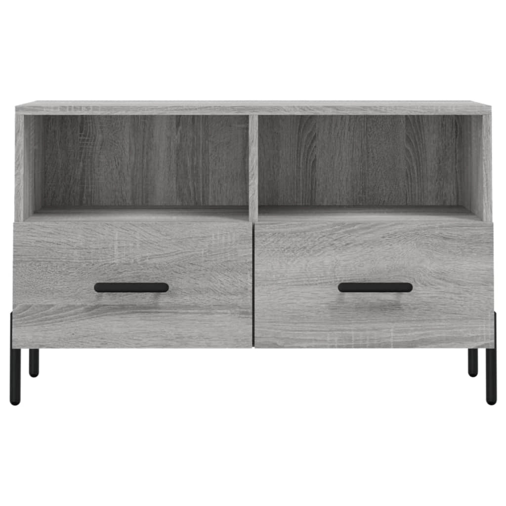 Mobile TV multimediale mensola TV credenza TV sala da pranzo soggiorno camera da letto Sonoma 80 x 36 x 50 cm legno ingegnerizzato grigio 02_0028469