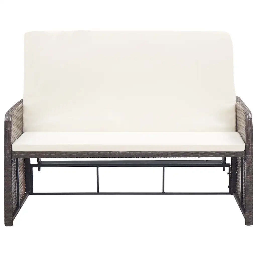 Set Divani da Giardino 2 pz | Set Salotto da Giardino con Cuscini in Polyrattan Marrone