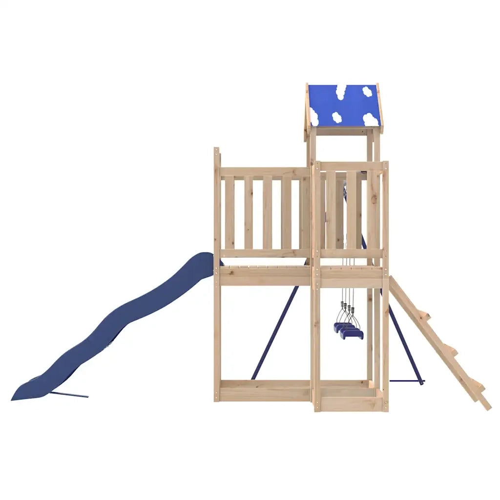 Set da Gioco da Esterno in Legno Massello di Pino