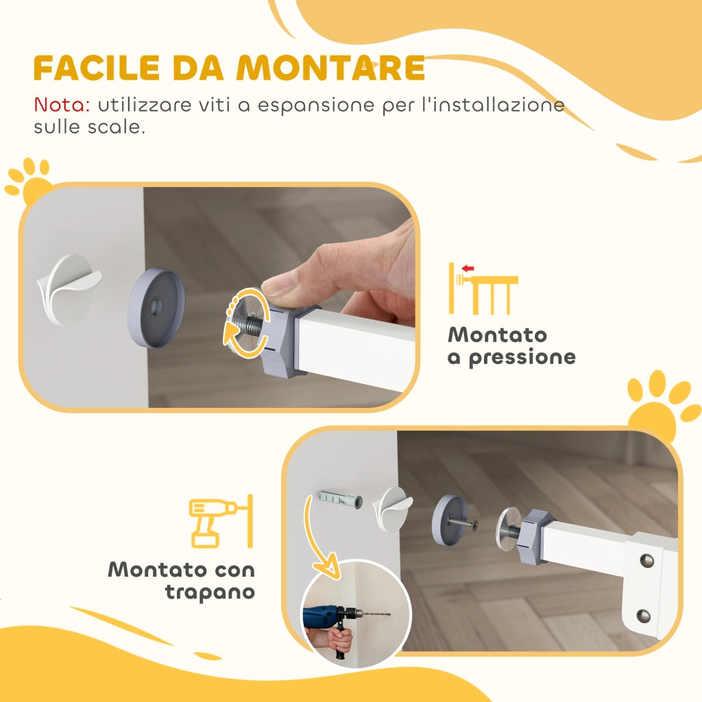 Cancellino per Cani Regolabile ¨C Zephmum ¨C Bianco 72 cm