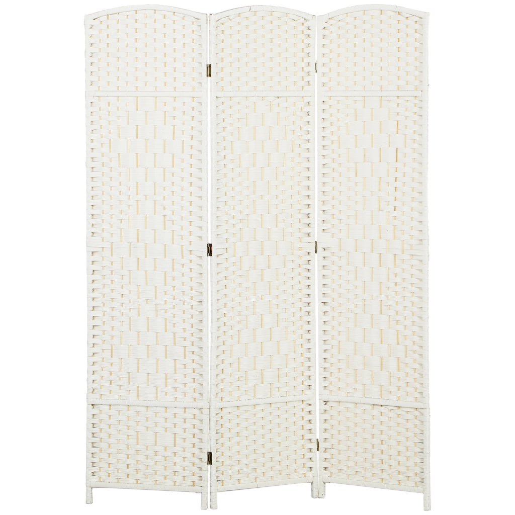 Paravento in legno 3 ante ¨C zephmum ¨C bianco 135x180 cm