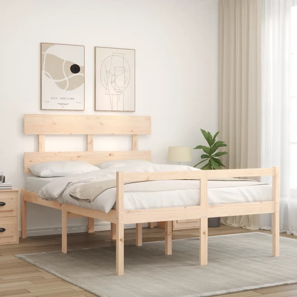Letto per Anziani con Testiera Small Double in Legno Massello