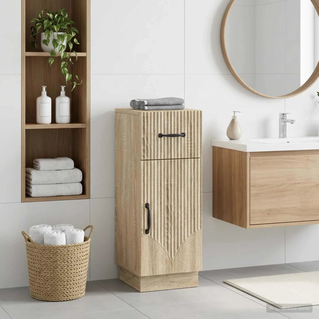 Mobiletto da Bagno HOORN Rovere Sonoma 30 x 31 x 77 cm 897267
