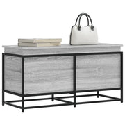 vidaXL Contenitore con Coperchio Grigio Sonoma 100x40x51,5 Truciolato