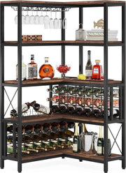 Wijnkast a Vino - Standalone - Cassetto per Vino - Wijnrekken - Cassetto per Bevande - Stabile e Industriale - 78x78x157 Cm - Metallo
