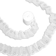 Tessuto di raso con disegno di fiori - Lint gommato per decorazione e scrapbooking - 137 metri - 4 cm larghezza