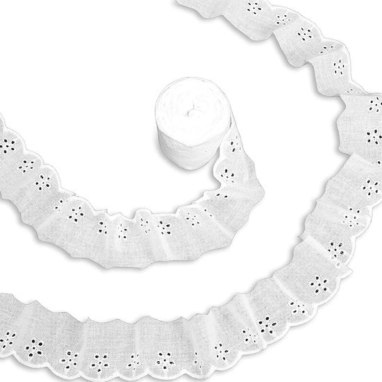 Tessuto di raso con disegno di fiori - Lint gommato per decorazione e scrapbooking - 137 metri - 4 cm larghezza