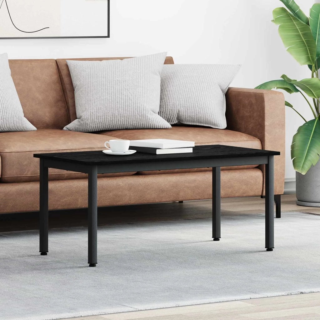 Tavolino da salotto Rovere Nero 100 x 50 x 45 cm