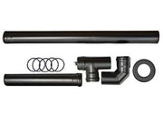 KIT INSTALLAZIONE BASE PER STUFE A PELLET NERO OPACO PESANTE MM.1,2  ø cm.8    SAVE