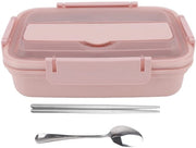 Lunchbox in Acciaio Inossidabile - 3 Compartimenti - Impermeabile - Contenitore Portatile per Cibo - Incluso Cucchiaio/Fork - Ideale per Ufficio/Scholastico/Camping - Bentobox