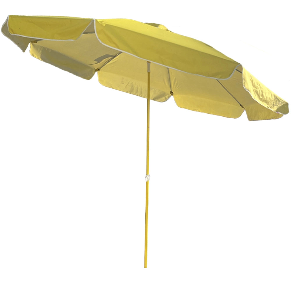 Ombrellone da Giardino Patio Esterni Senape con Apertura Push Up Air Vent 210 cm