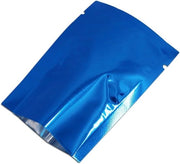 Zakche di Mylar a vuoto con chiusura ermetica 200 pz - pellicola blu - con apertura a strappo - dimensioni 6 x 9 cm