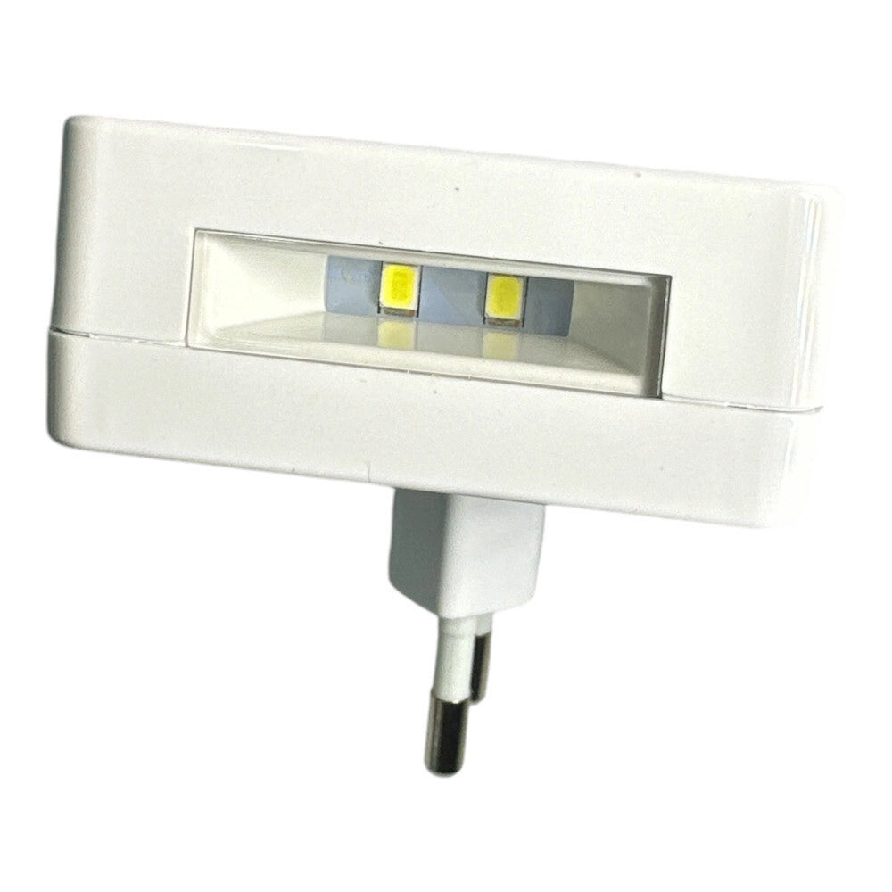 Trade Shop - Luce Notturna A 4 Led Con Doppia Emissione Luce Con Interruttore Touch 0.6w Xgcmd-002 - -bianco Caldo      -