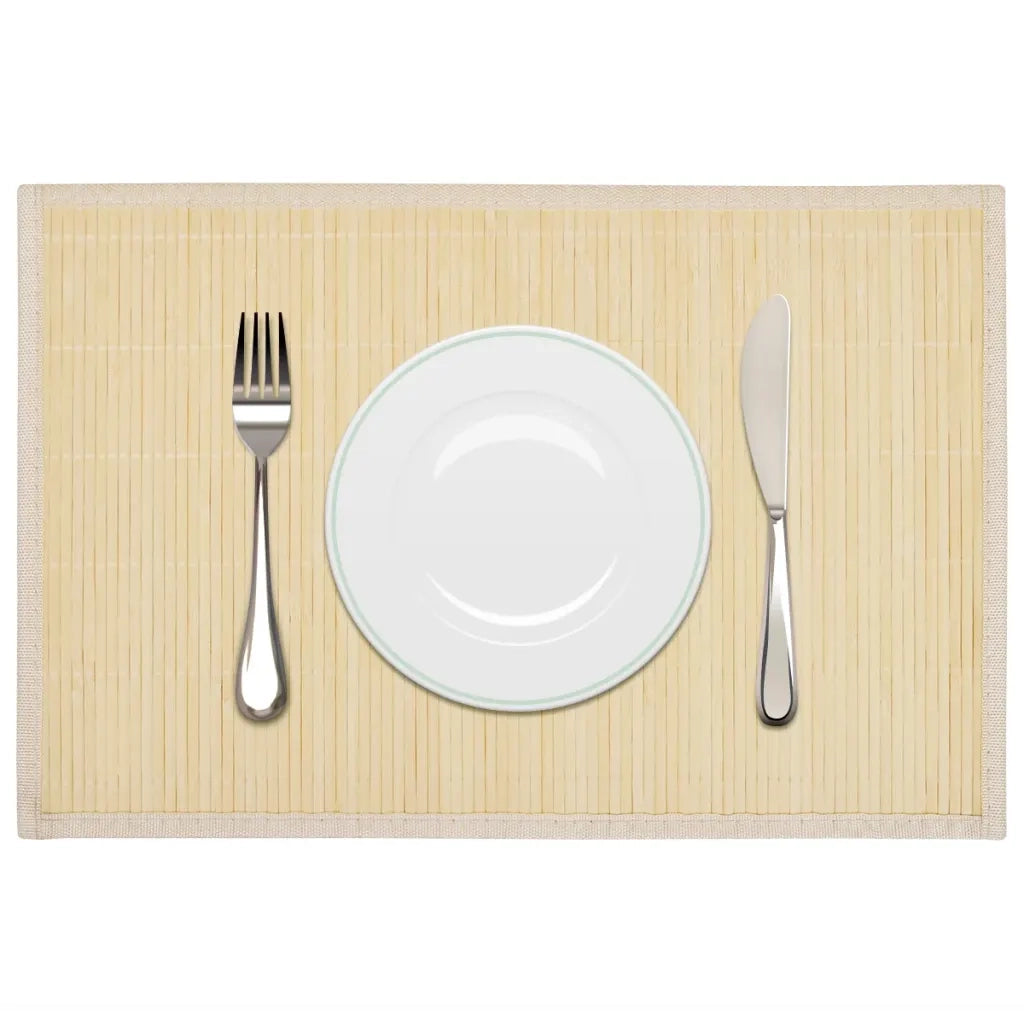 6 Tovagliette di Bamboo 30 x 45 cm Naturale 242107