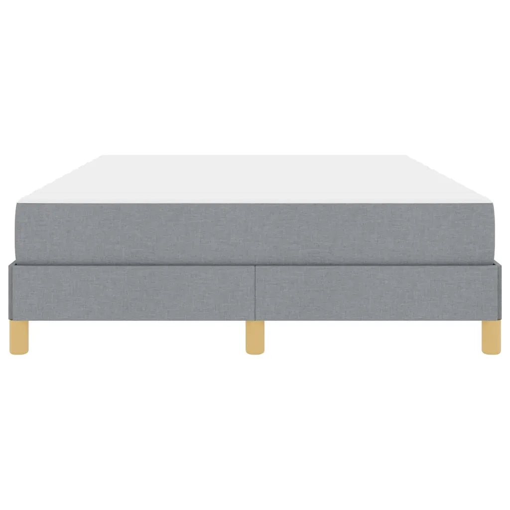 Letto a molle con materasso Grigio chiaro 140 x 200 cm Tessuto