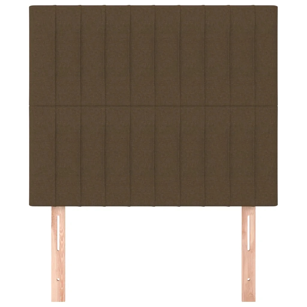Testiera 2 pz Marrone Scuro 80x5x78/88 cm in Tessuto