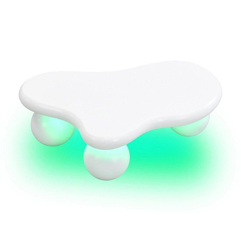 Tavolino da Caff¨¨ a Forma di Nuvola con LED ¨C MINIMAL ¨C Rotondo, Bianco, Moderno
