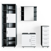Vicco Set mobili bagno Antracite 4 parti