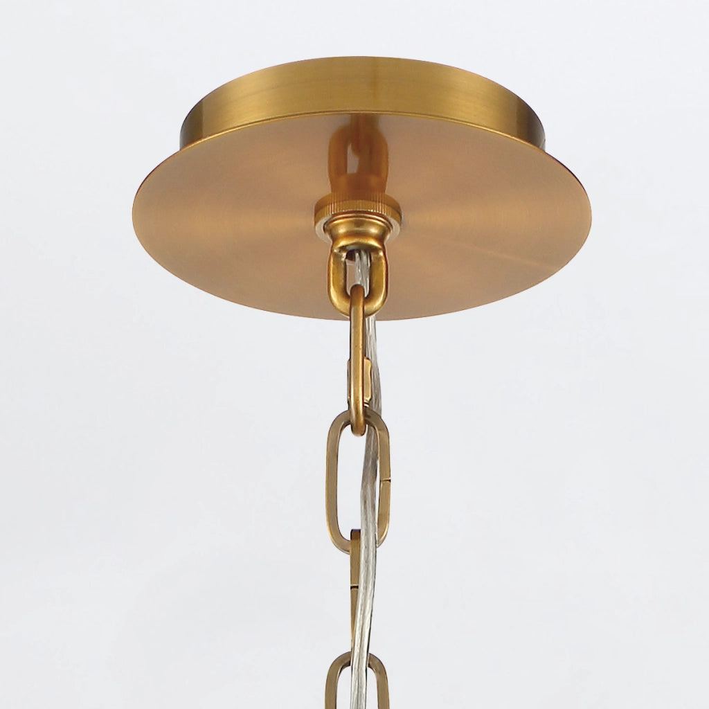 Lampada a sospensione Nottingham oro ambra vetro Ø51 3xE27