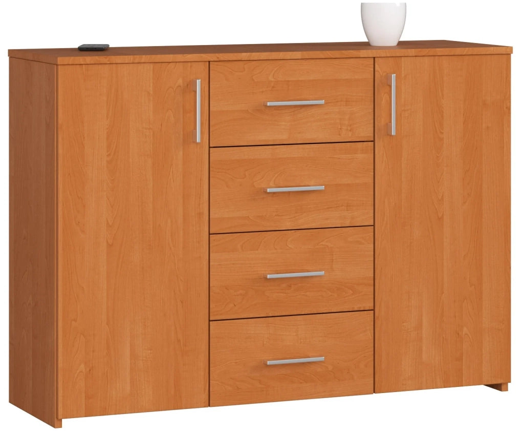 Cassettiera AKORD K45 Cassettiera Ontano 110 cm 2 ante 4 cassetti 110x35x80 cm
