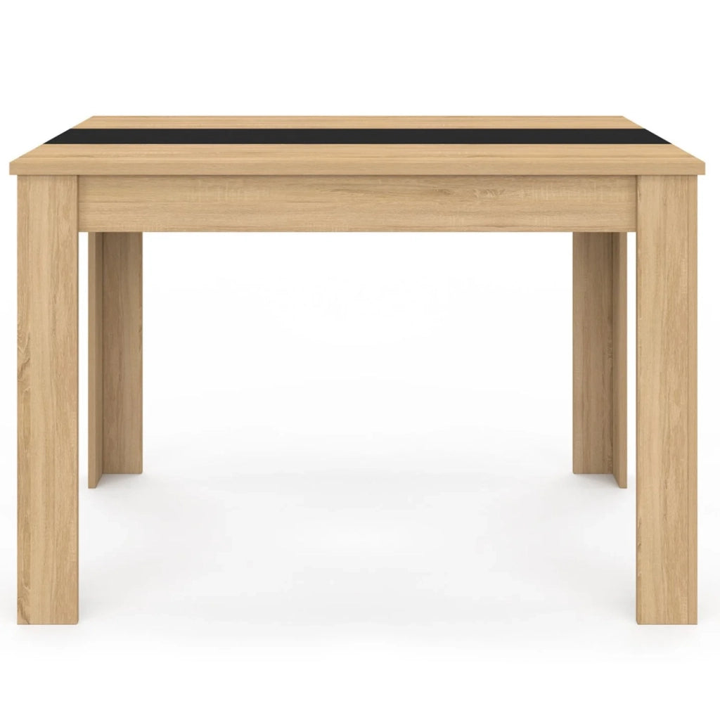 IDMarket - Tavolo da pranzo rettangolare ROZY 4 persone faggio e nero 110 cm