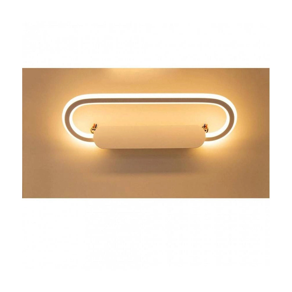 Trade Shop - Applique Led Lampada Da Specchio 16w Ovale Bagno Luce 3000k 6500k 4000k 45cm F06 - -bianco Caldo      -