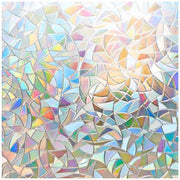 Foglia autoadesiva per finestre, trasparente e colorata arcobaleno, 75 x 200 cm