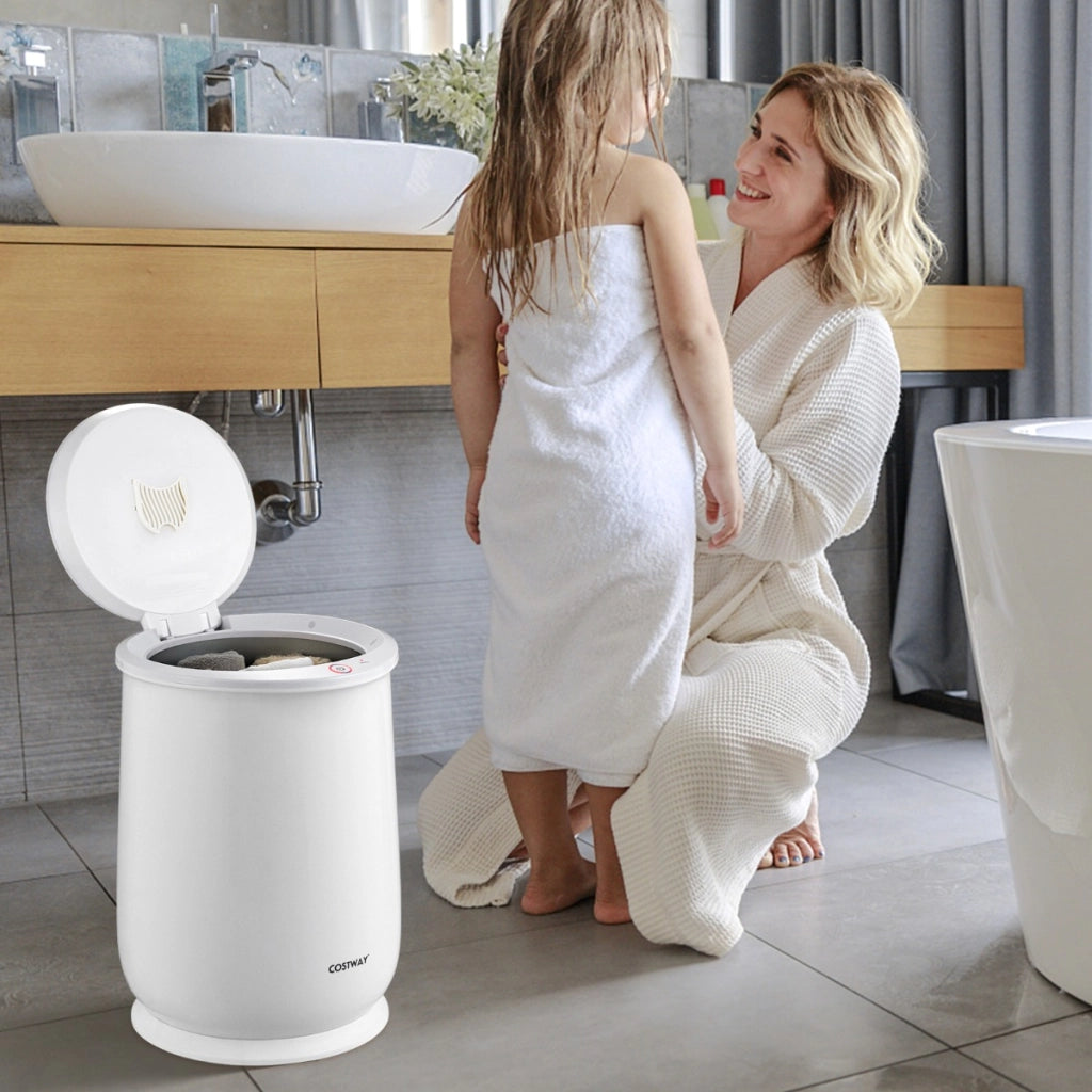 Scalda asciugamani secchio grande da 21L, Riscaldatore da bagno per asciugamani oversize e coperte Bianco