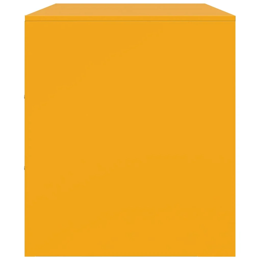 Mobile TV multimediale mensola TV credenza TV sala da pranzo soggiorno camera da letto giallo senape 99 x 39 x 44 cm acciaio giallo 02_0027674