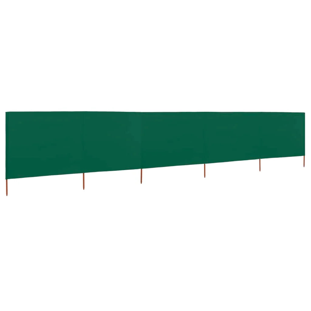 Paravento in tessuto a 5 pannelli 600 x 80 cm verde 02_0008835