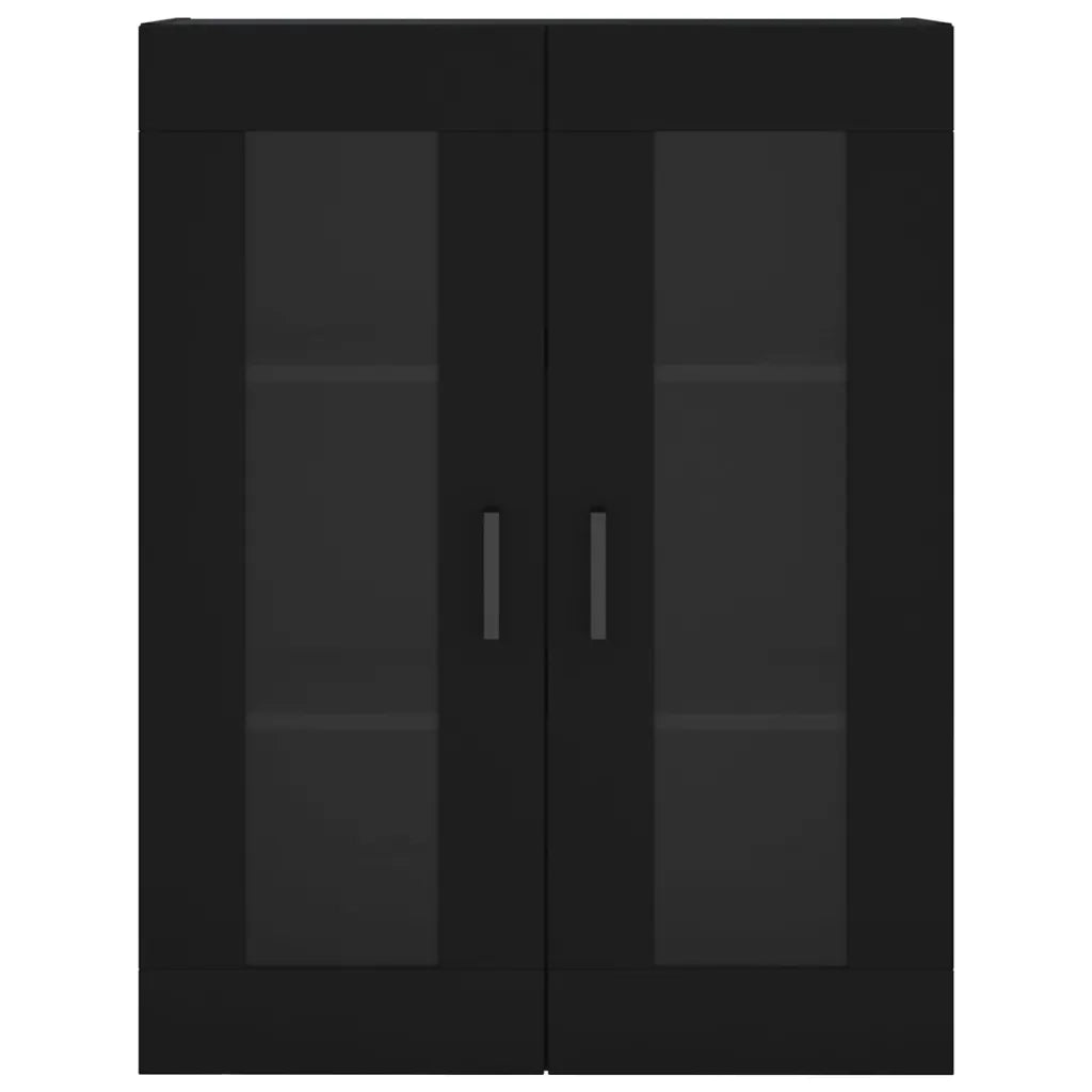 Mobile a Parete Nero 69,5x34x90 cm 828477