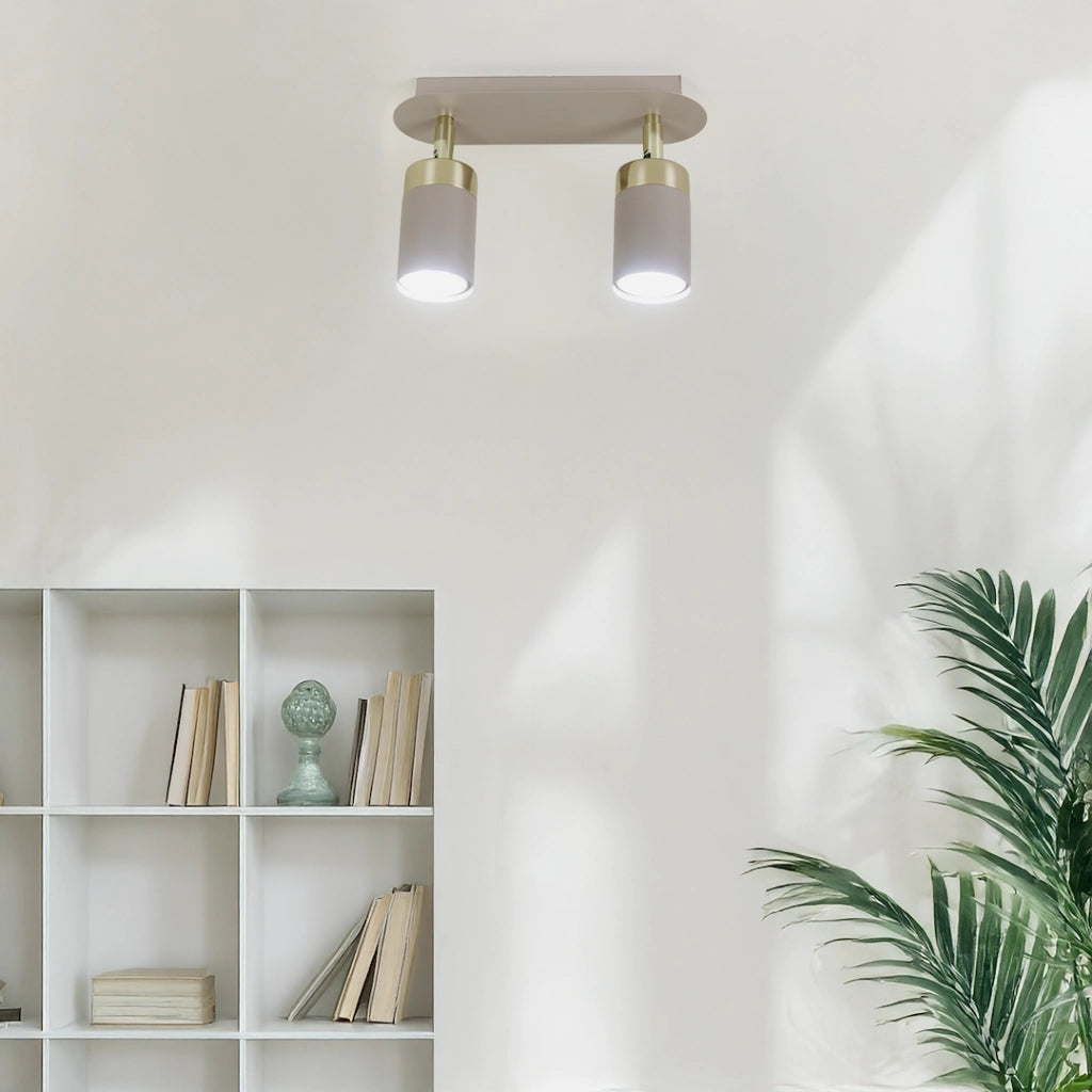 Plafoniera moderna a barra cashmere oro 2xGU10 Milagro