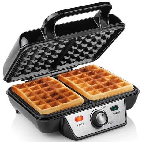 Tristar WF2195 Cialdiera per Waffle in Acciaio Inox 1000W Rivestimento Teflon