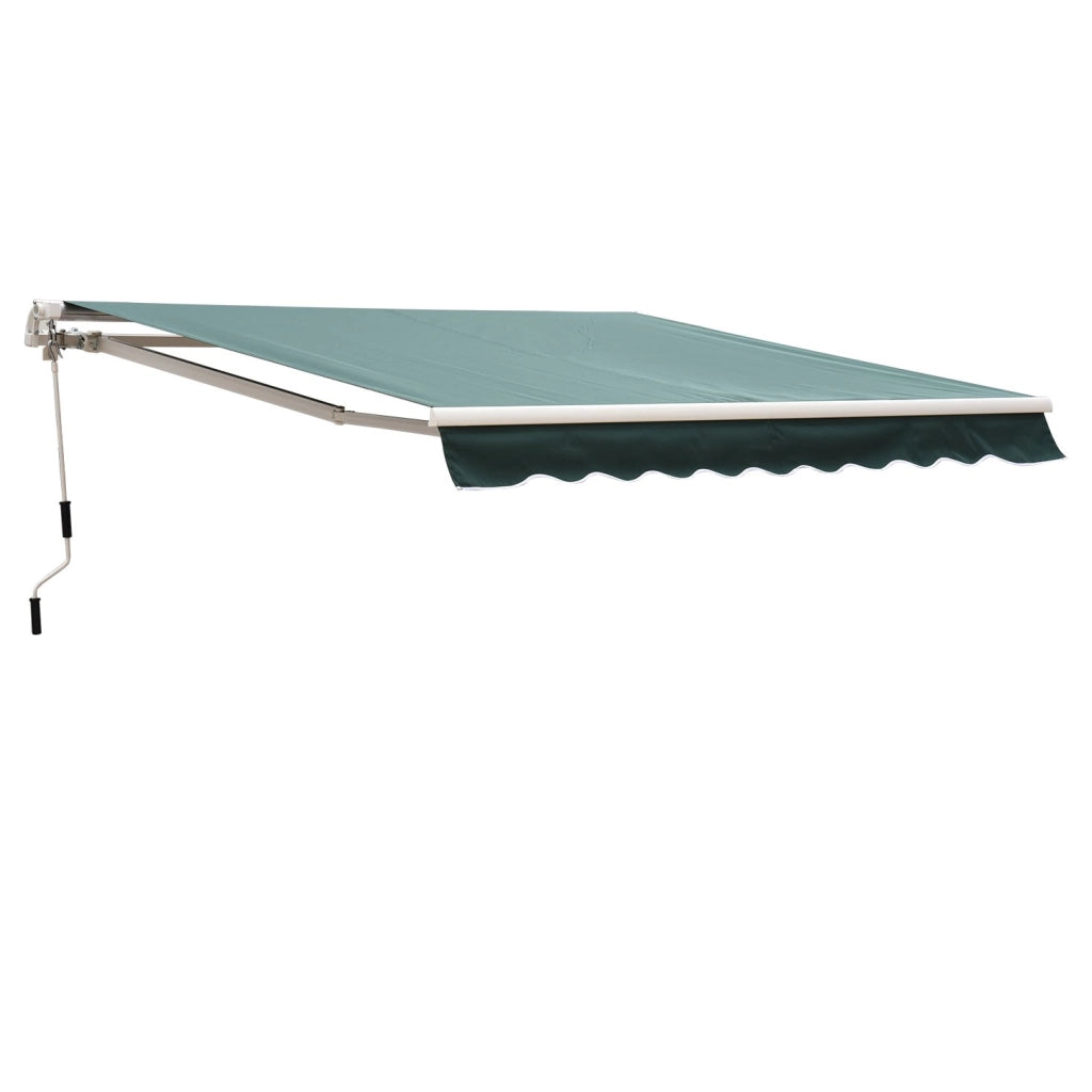 Easycomfort Tenda da Sole a Bracci 2.5x2m Avvolgibile Manuale in Alluminio e Poliestere Verde