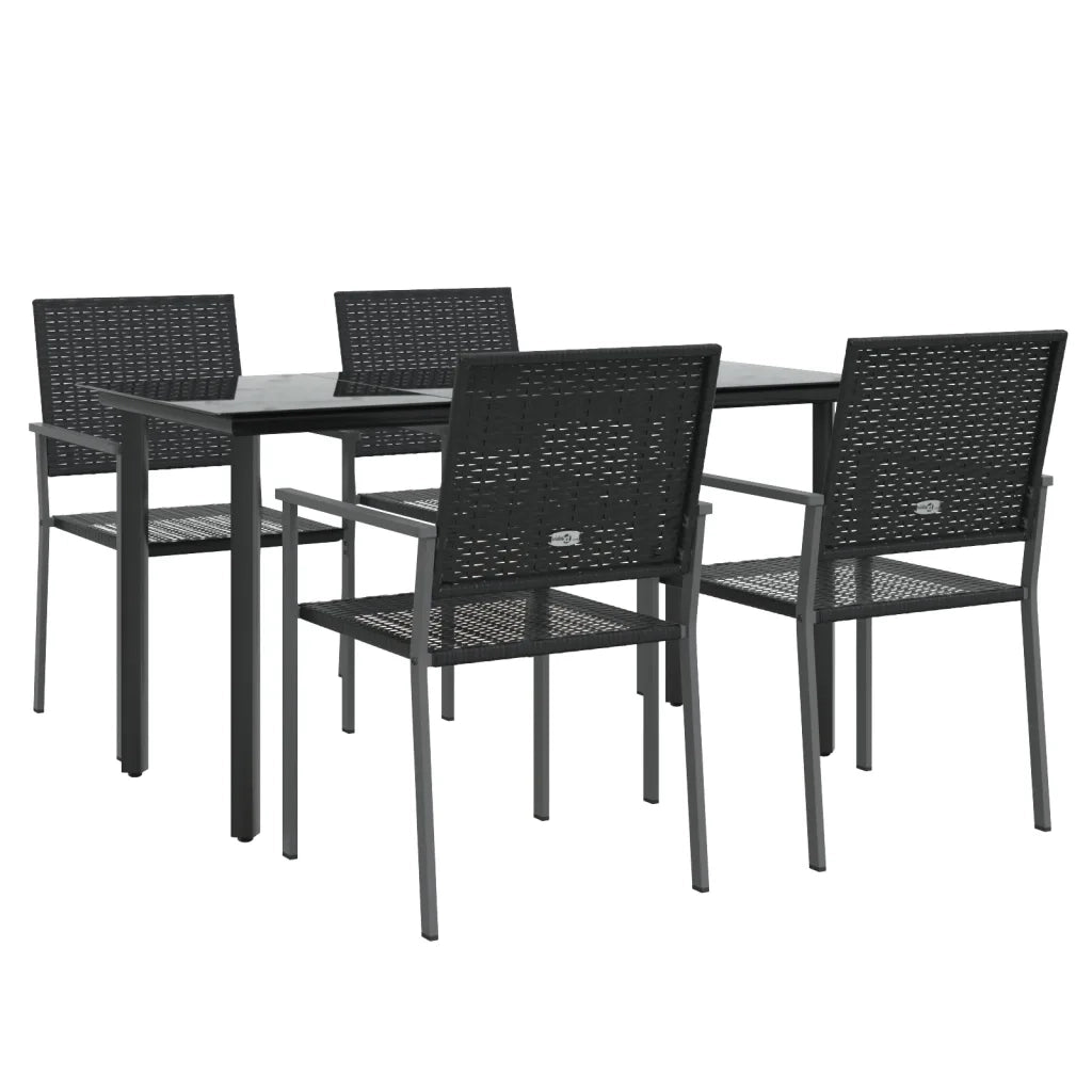 Set da Pranzo da Giardino 5 pz in Polyrattan e Acciaiocod mxl 125134