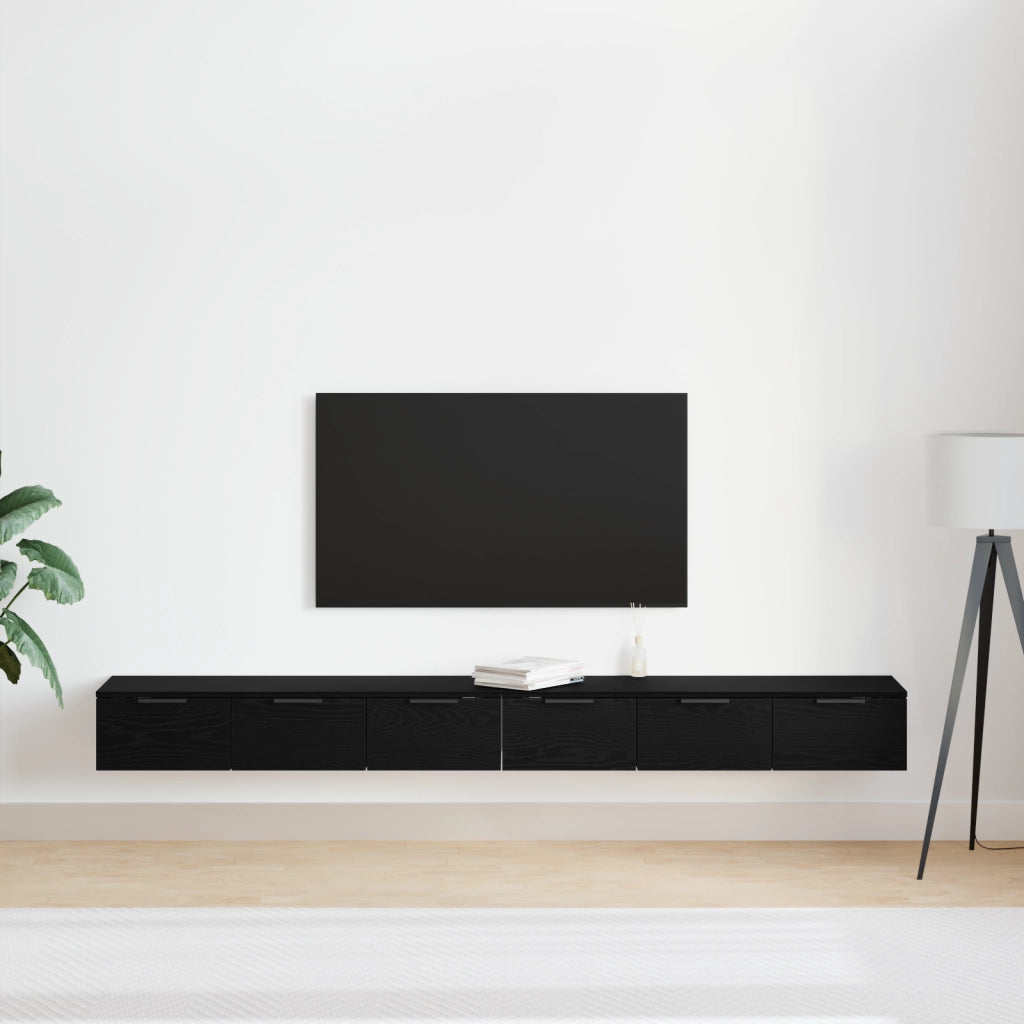 Armadi a parete Set di 2 Rovere nero 102x30x20 cm Legno ingegnerizzato