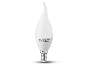 Lampada A Led E14 CF37 5,5W Forma Candela Fiamma Colpo Di Vento SKU-117, Disponibili 3000K 4000K 6400K (Bianco Freddo 6500K)