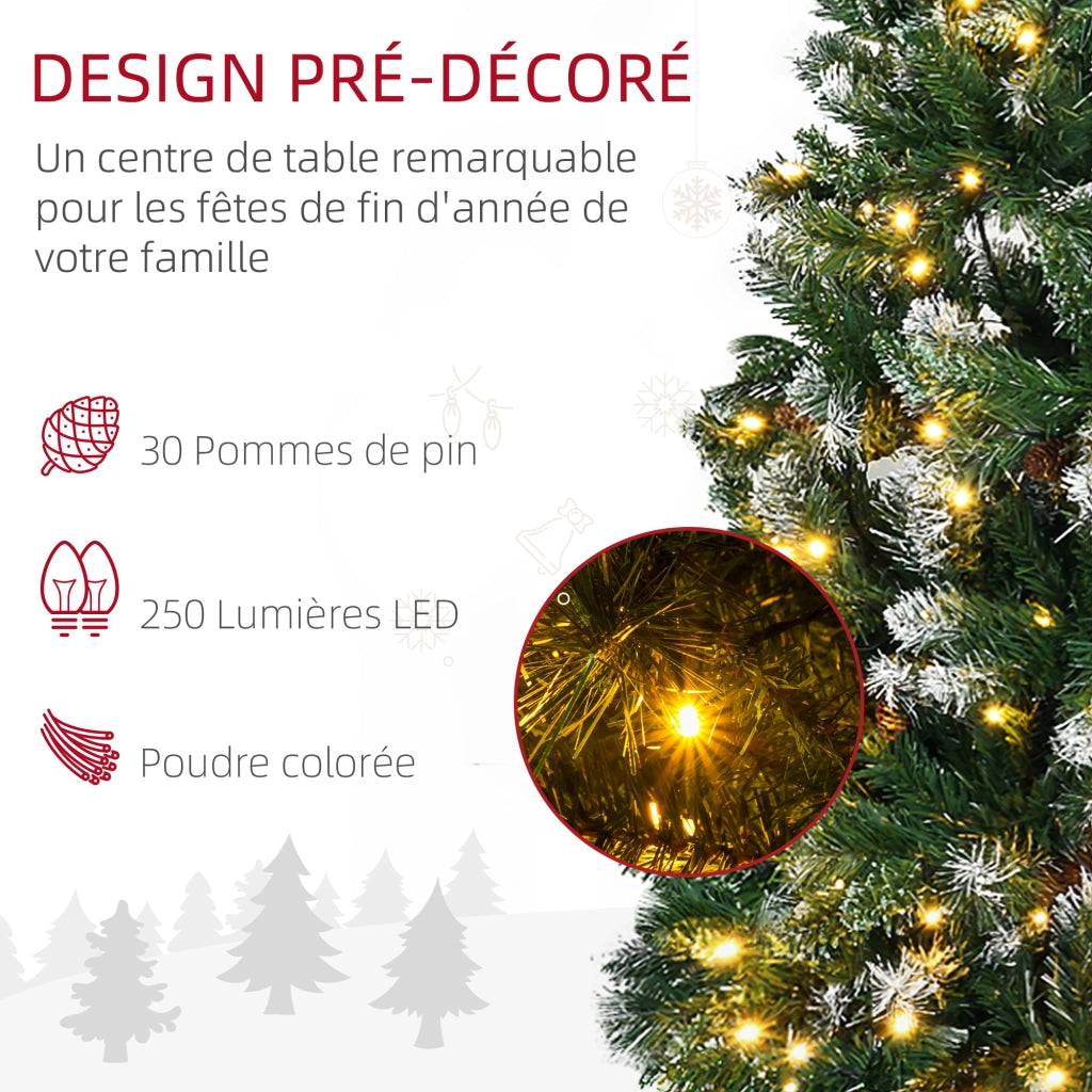 Albero di Natale Artificiale Illuminato ¨C zephmum ¨C Verde 180 cm ? 80 con 250 LED