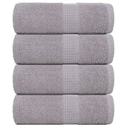 Asciugamani per Sapone 4 pz Grigio 30x30cm 360g/mÂ² 100% Cotone